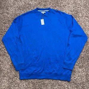 Peter Millar Crown Comfort Interlock Crewneck Mens XL Royal Blue MC0CK42
